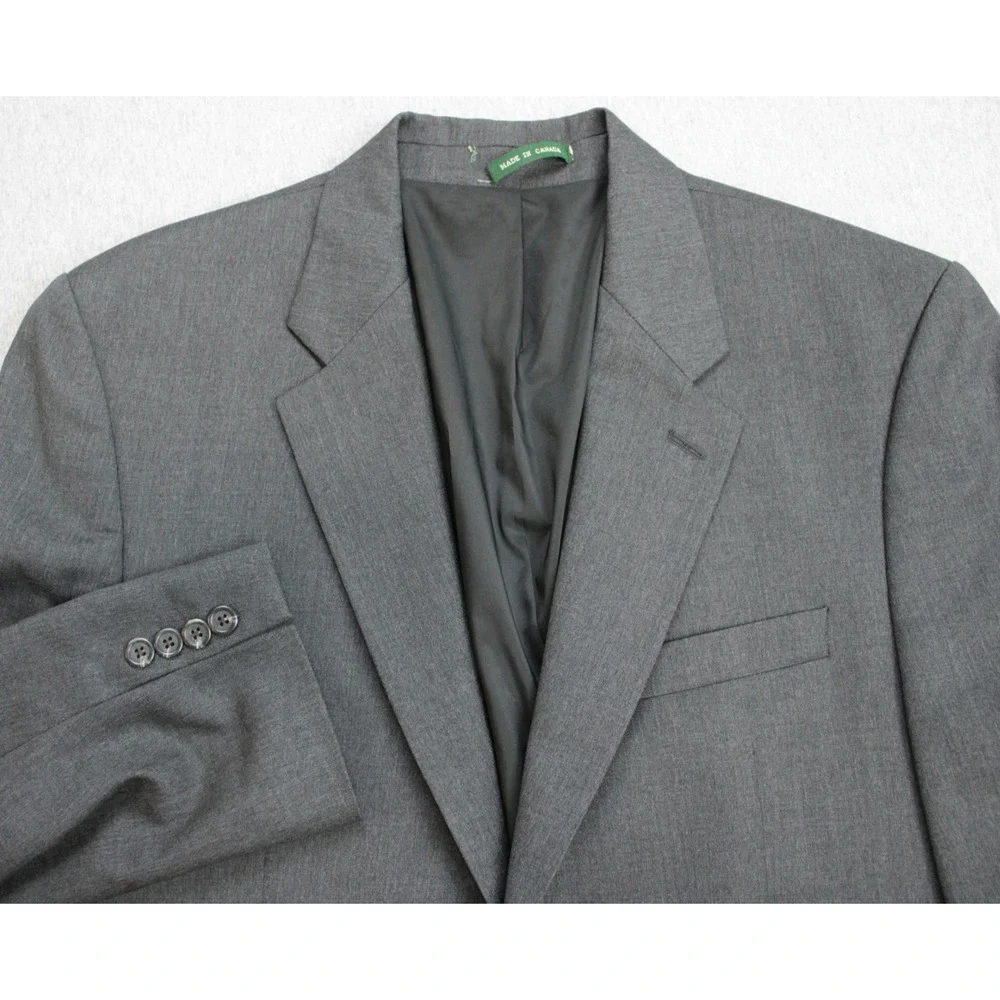 Lauren Ralph Lauren Blazer Mens 42R‎ Gray 100% Wool 2 Button Single Breasted